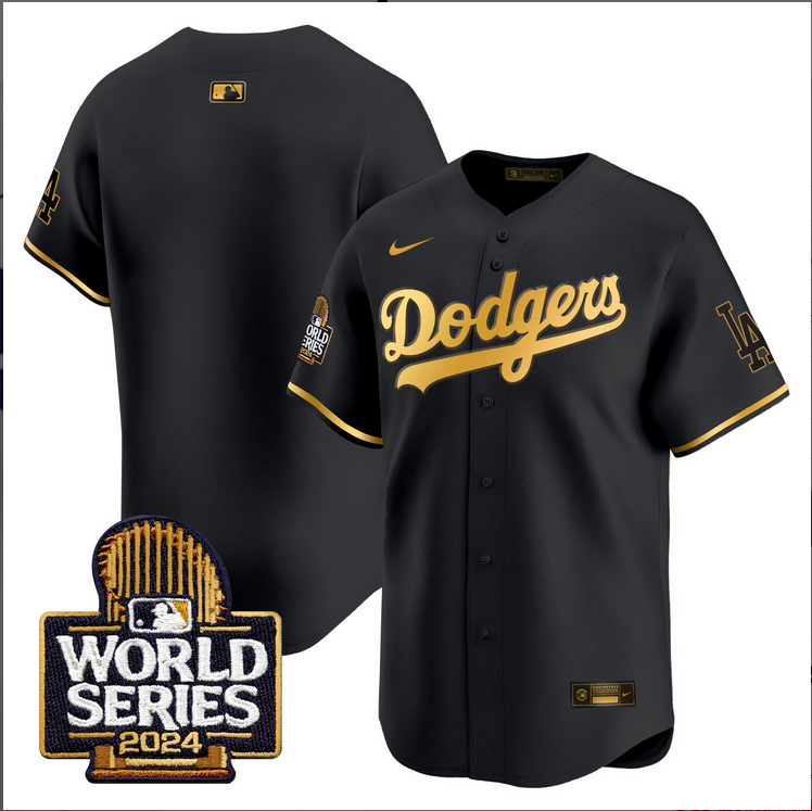 Men MLB Los Angeles Dodgers blank black 2024 World Series Champions Patch Limited Jersey20241105 style 3->los angeles dodgers->MLB Jersey